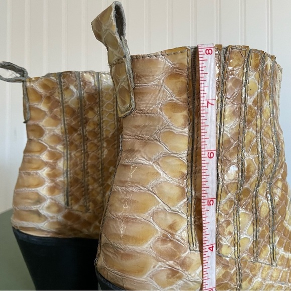 Ganni Python MARYSE Chelsea Boots w Cowboy Style Heels *Portugal* - Picture 9 of 12